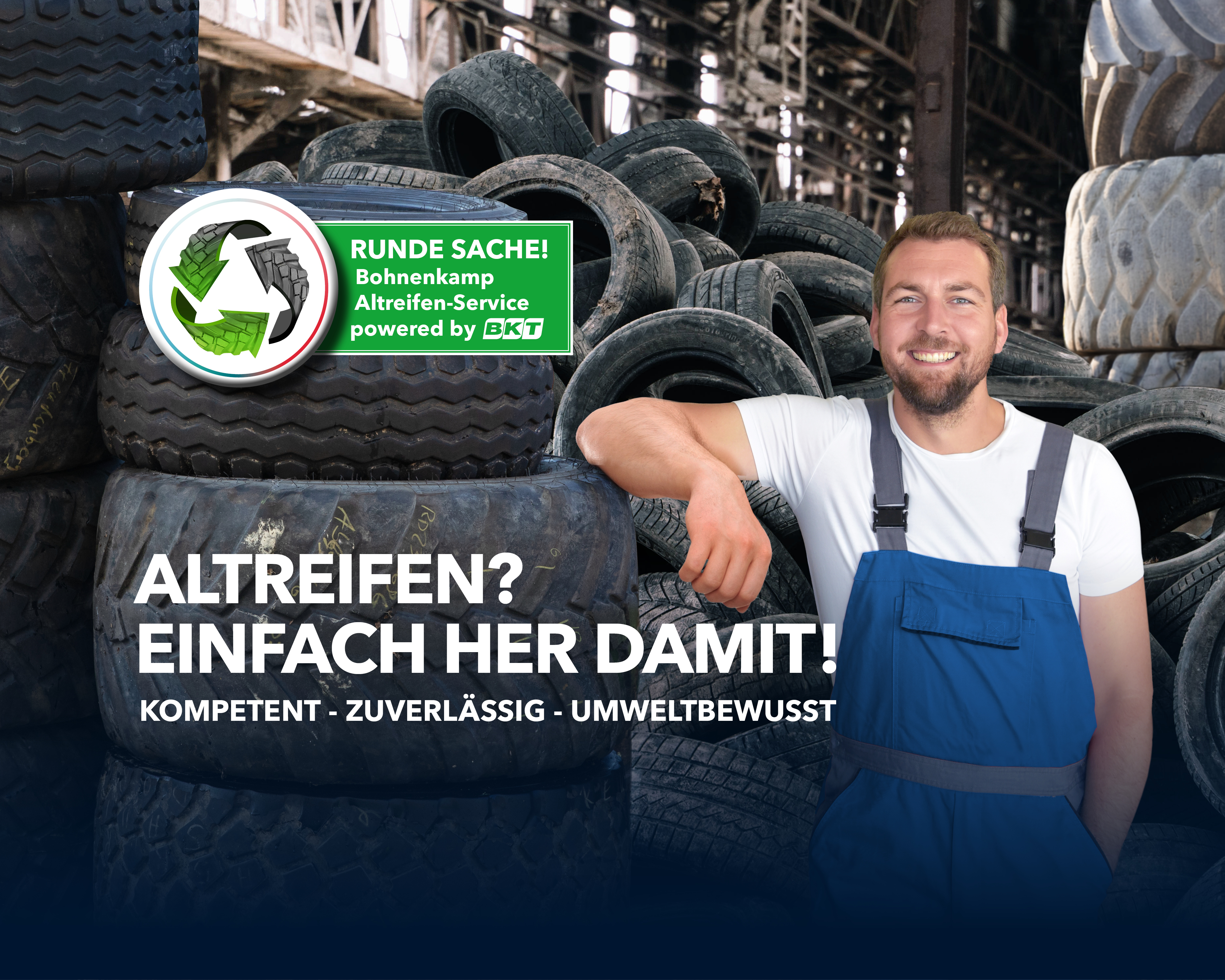 Put your trust in Bohnenkamp: Professional used tyre recycling nationwide!
